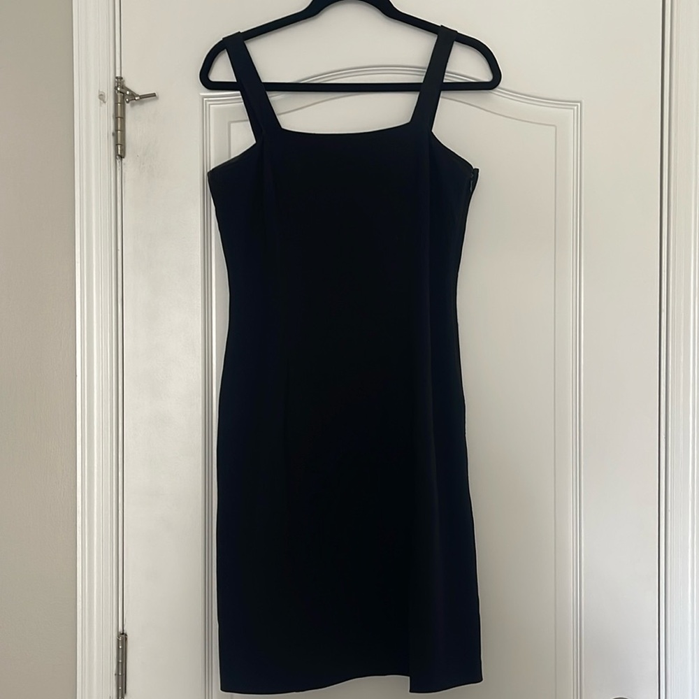 Vintage Celine Crepe Black Midi Dress